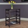 image:imageWinsome Wood Capri Wood 2 Section Storage Shelf with 4 Black Fabric Foldable Baskets  Foldable Organizer Baskets for Toys Clothes Sheets Craft Supplies Home amp Office Storage and Organization ContainersEspresso
