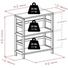 image:imageWinsome Wood Capri Wood 2 Section Storage Shelf with 4 Black Fabric Foldable Baskets  Foldable Organizer Baskets for Toys Clothes Sheets Craft Supplies Home amp Office Storage and Organization ContainersEspresso