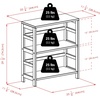 image:imageWinsome Wood Capri Wood 2 Section Storage Shelf with 4 Black Fabric Foldable Baskets  Foldable Organizer Baskets for Toys Clothes Sheets Craft Supplies Home amp Office Storage and Organization ContainersEspresso