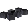 image:imageWinsome Wood Capri Wood 3 Section Storage Shelf with 6 Beige Fabric Foldable BasketsEspresso