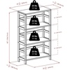 image:imageWinsome Wood Capri Wood 3 Section Storage Shelf with 6 Beige Fabric Foldable BasketsEspresso
