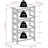 image:imageWinsome Wood Capri Wood 3 Section Storage Shelf with 6 Beige Fabric Foldable BasketsEspresso