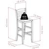 image:imageWinsome Wood Fiona 3Pc High Round Table with Ladder Back Stool