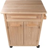 image:imageWinsome Wood Kitchen Cart Natural Single Drawer 82027  Rolling Utility amp Serving Cart for Snacks Drinks Kitchen Essentials Storage amp Organization for Home or ApartmentStorage Cart