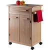 image:imageWinsome Wood Kitchen Cart Natural Single Drawer 82027  Rolling Utility amp Serving Cart for Snacks Drinks Kitchen Essentials Storage amp Organization for Home or ApartmentStorage Cart