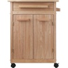 image:imageWinsome Wood Kitchen Cart Natural Single Drawer 82027  Rolling Utility amp Serving Cart for Snacks Drinks Kitchen Essentials Storage amp Organization for Home or ApartmentStorage Cart