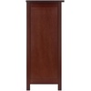image:imageWinsome Wood Milan 4Pc Storage Shelf with 3 Foldable Woven Baskets  Walnut