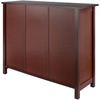 image:imageWinsome Wood Milan 4Pc Storage Shelf with 3 Foldable Woven Baskets  Walnut
