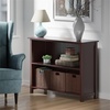 image:imageWinsome Wood Milan 4Pc Storage Shelf with 3 Foldable Woven Baskets  Walnut