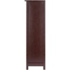 image:imageWinsome Wood Milan 6Pc Storage Shelf with 5 Foldable Woven Baskets  Walnut