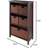 image:imageWinsome Wood Milan 6Pc Storage Shelf with 5 Foldable Woven Baskets  Walnut