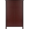 image:imageWinsome Wood Milan 6Pc Storage Shelf with 5 Foldable Woven Baskets  Walnut