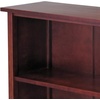 image:imageWinsome Wood Milan Wood 3 Tier Open Cabinet and 6 Rattan Baskets in Walnut Finish