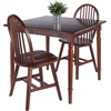 image:imageWinsome Wood Mornay 3Pc Dining Table with Windsor Chairs  Walnut