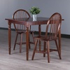 image:imageWinsome Wood Mornay 3Pc Dining Table with Windsor Chairs  Walnut