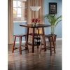 image:imageWinsome Wood Orlando 3Pc Set High Table 2 Shelves w 2 Saddle Seat Stools