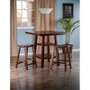 image:imageWinsome Wood Orlando 3Pc Set High Table 2 Shelves w 2 Saddle Seat Stools