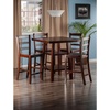 image:imageWinsome Wood Orlando 5Pc Set High Table 2 Shelves w 4 Ladder Back Stools