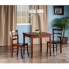 image:imageWinsome Wood Pulman 3Pc Set Extension Table 2 Ladder Back Chairs