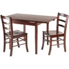 image:imageWinsome Wood Pulman 3Pc Set Extension Table 2 Ladder Back Chairs