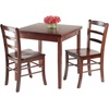 image:imageWinsome Wood Pulman 3Pc Set Extension Table 2 Ladder Back Chairs