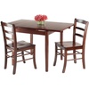 image:imageWinsome Wood Pulman 3Pc Set Extension Table 2 Ladder Back Chairs