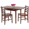 image:imageWinsome Wood Pulman 3Pc Set Extension Table w 2 Ladder Back Chairs