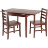 image:imageWinsome Wood Pulman 3Pc Set Extension Table w 2 Ladder Back Chairs
