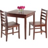 image:imageWinsome Wood Pulman 3Pc Set Extension Table w 2 Ladder Back Chairs