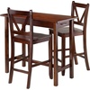 image:imageWinsome Wood Sally 3Pc Breakfast Table Set with 2 VBack Stool