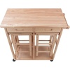 image:imageWinsome Wood Suzanne Kitchen Square Natural Beech  Convenient Sturdy Mobile Kitchen amp Dining Room Table amp Chairs with Storage for Small Spaces Dorms ApartmentsBeech