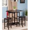 image:imageWinsome Wood Suzanne Kitchen Square Natural Beech  Convenient Sturdy Mobile Kitchen amp Dining Room Table amp Chairs with Storage for Small Spaces Dorms ApartmentsCoffee Finish