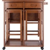 image:imageWinsome Wood Suzanne Kitchen Square Natural Beech  Convenient Sturdy Mobile Kitchen amp Dining Room Table amp Chairs with Storage for Small Spaces Dorms ApartmentsTeak