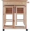 image:imageWinsome Wood Suzanne Kitchen Square Natural Beech  Convenient Sturdy Mobile Kitchen amp Dining Room Table amp Chairs with Storage for Small Spaces Dorms ApartmentsBeech