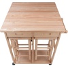 image:imageWinsome Wood Suzanne Kitchen Square Natural Beech  Convenient Sturdy Mobile Kitchen amp Dining Room Table amp Chairs with Storage for Small Spaces Dorms ApartmentsBeech