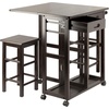 image:imageWinsome Wood Suzanne Kitchen Square Natural Beech  Convenient Sturdy Mobile Kitchen amp Dining Room Table amp Chairs with Storage for Small Spaces Dorms ApartmentsCoffee Finish