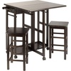 image:imageWinsome Wood Suzanne Kitchen Square Natural Beech  Convenient Sturdy Mobile Kitchen amp Dining Room Table amp Chairs with Storage for Small Spaces Dorms ApartmentsCoffee Finish
