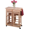 image:imageWinsome Wood Suzanne Kitchen Square Natural Beech  Convenient Sturdy Mobile Kitchen amp Dining Room Table amp Chairs with Storage for Small Spaces Dorms ApartmentsBeech