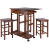 image:imageWinsome Wood Suzanne Kitchen Square Natural Beech  Convenient Sturdy Mobile Kitchen amp Dining Room Table amp Chairs with Storage for Small Spaces Dorms ApartmentsTeak