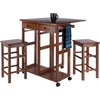 image:imageWinsome Wood Suzanne Kitchen Square Natural Beech  Convenient Sturdy Mobile Kitchen amp Dining Room Table amp Chairs with Storage for Small Spaces Dorms ApartmentsTeak