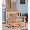 image:imageWinsome Wood Suzanne Kitchen Square Natural Beech  Convenient Sturdy Mobile Kitchen amp Dining Room Table amp Chairs with Storage for Small Spaces Dorms ApartmentsBeech