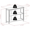 image:imageWinsome Wood Terrace 4Pc Storage Shelf with 3 Foldable Woven Baskets  Walnut and Chocolate