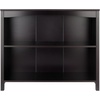 image:imageWinsome Wood Terrace 4Pc Storage Shelf with 3 Foldable Woven Baskets  Walnut and Chocolate