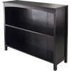 image:imageWinsome Wood Terrace 4Pc Storage Shelf with 3 Foldable Woven Baskets  Walnut and Chocolate