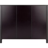image:imageWinsome Wood Terrace 4Pc Storage Shelf with 3 Foldable Woven Baskets  Walnut and Chocolate