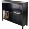 image:imageWinsome Wood Terrace 4Pc Storage Shelf with 3 Foldable Woven Baskets  Walnut and Chocolate