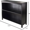 image:imageWinsome Wood Terrace 4Pc Storage Shelf with 3 Foldable Woven Baskets  Walnut and Chocolate