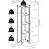 image:imageWinsome Wood Terrace 5Pc Storage Shelf with 4 Foldable Woven Baskets  Espresso and Chocolate
