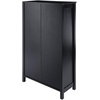 image:imageWinsome Wood Terrace 6Pc Storage Shelf with 5 Foldable Woven Baskets  Espresso and Chocolate