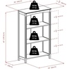 image:imageWinsome Wood Terrace 6Pc Storage Shelf with 5 Foldable Woven Baskets  Espresso and Chocolate